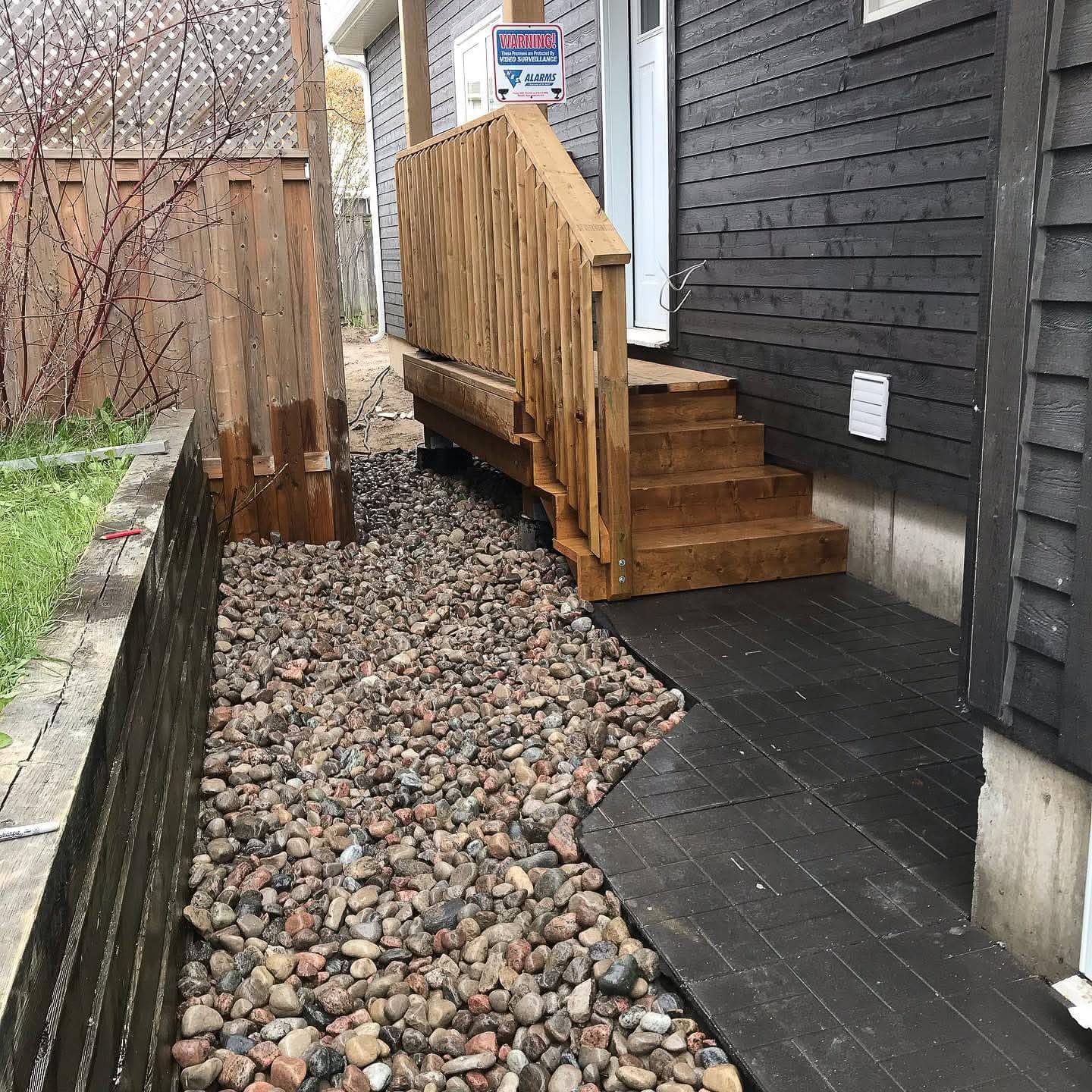 Catch basin installation surface drainage Wasaga Beach Ontario