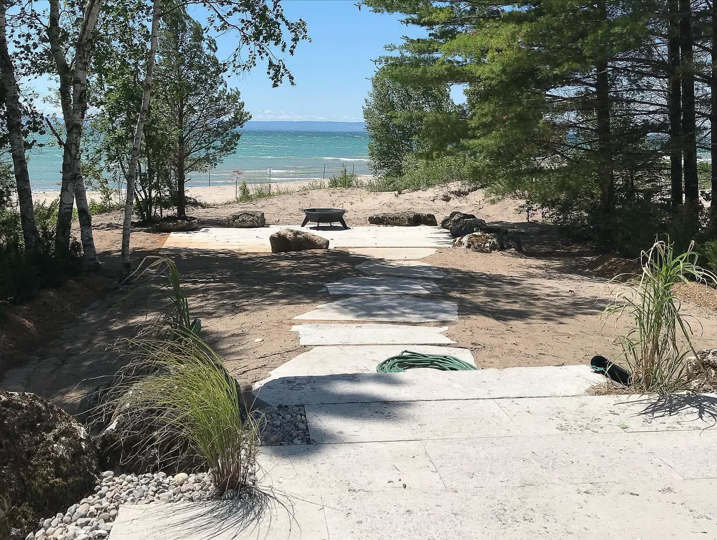 Corrective grading drainage solution Innisfil Ontario sloped property