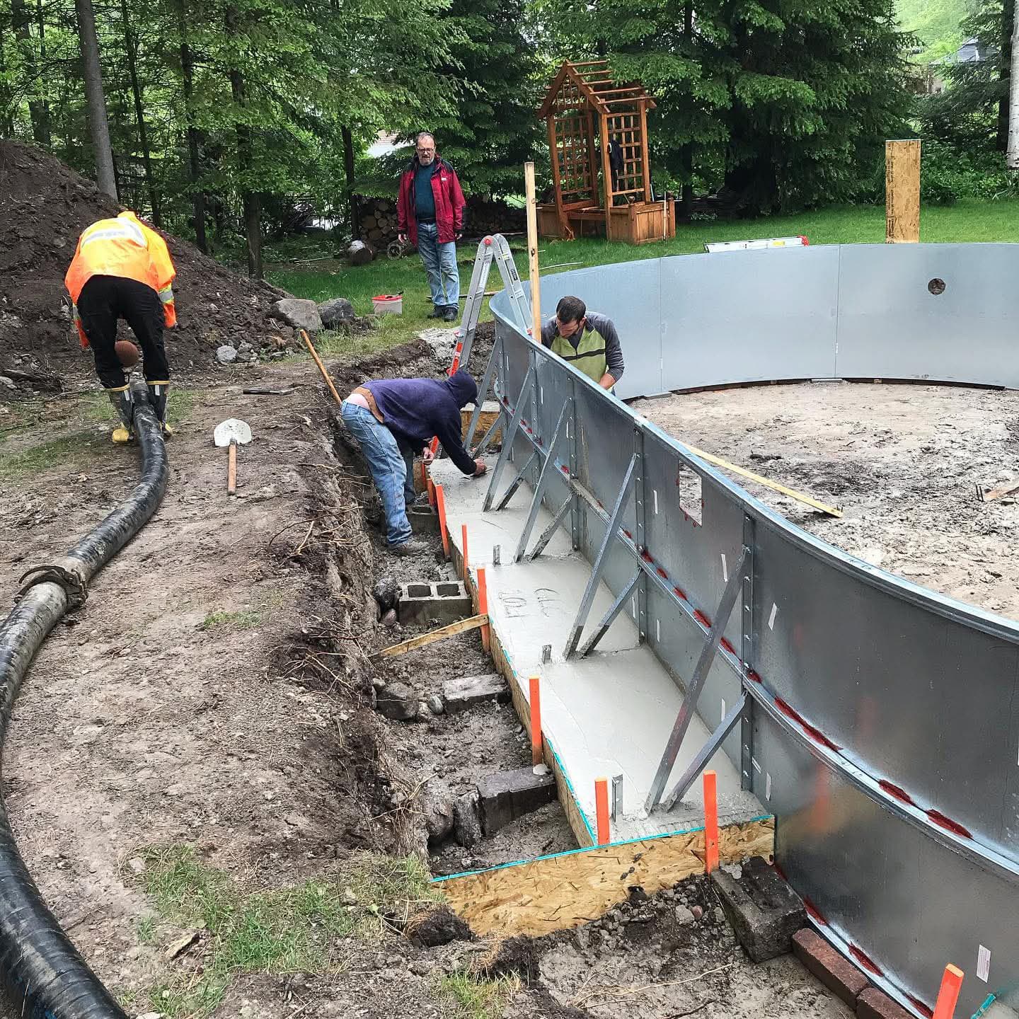 Armour stone retaining wall lakeside property Simcoe County shoreline erosion protection
